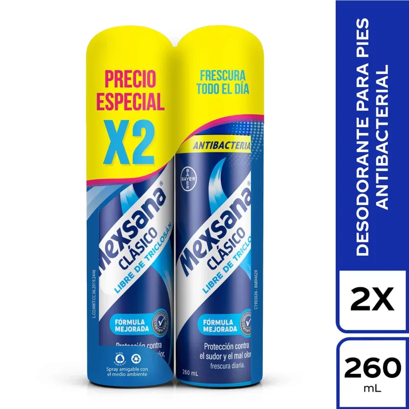 2 DTE.MEXSANA CLASICO SPRAY 260 ML. P.E.