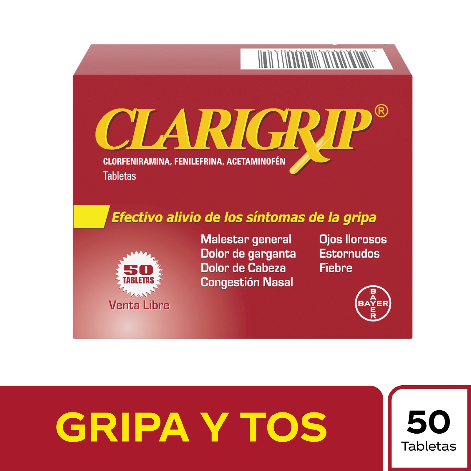 CLARIGRIP 50 TABLETAS